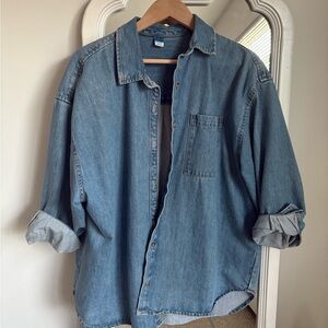 Old Navy Light Blue Denim Shirt